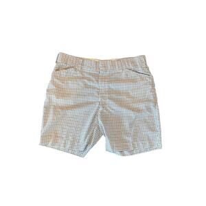 [Vintage] 1970s Men’s Sears Perma-Press Blue White Checkered Shorts - Size 38